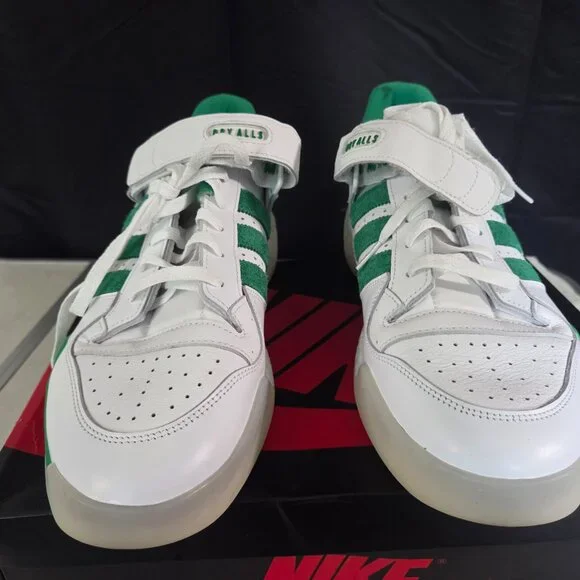 Size 12 - adidas Forum Low White Green Gum Great Looking Shoe! - Picture 4 of 9
